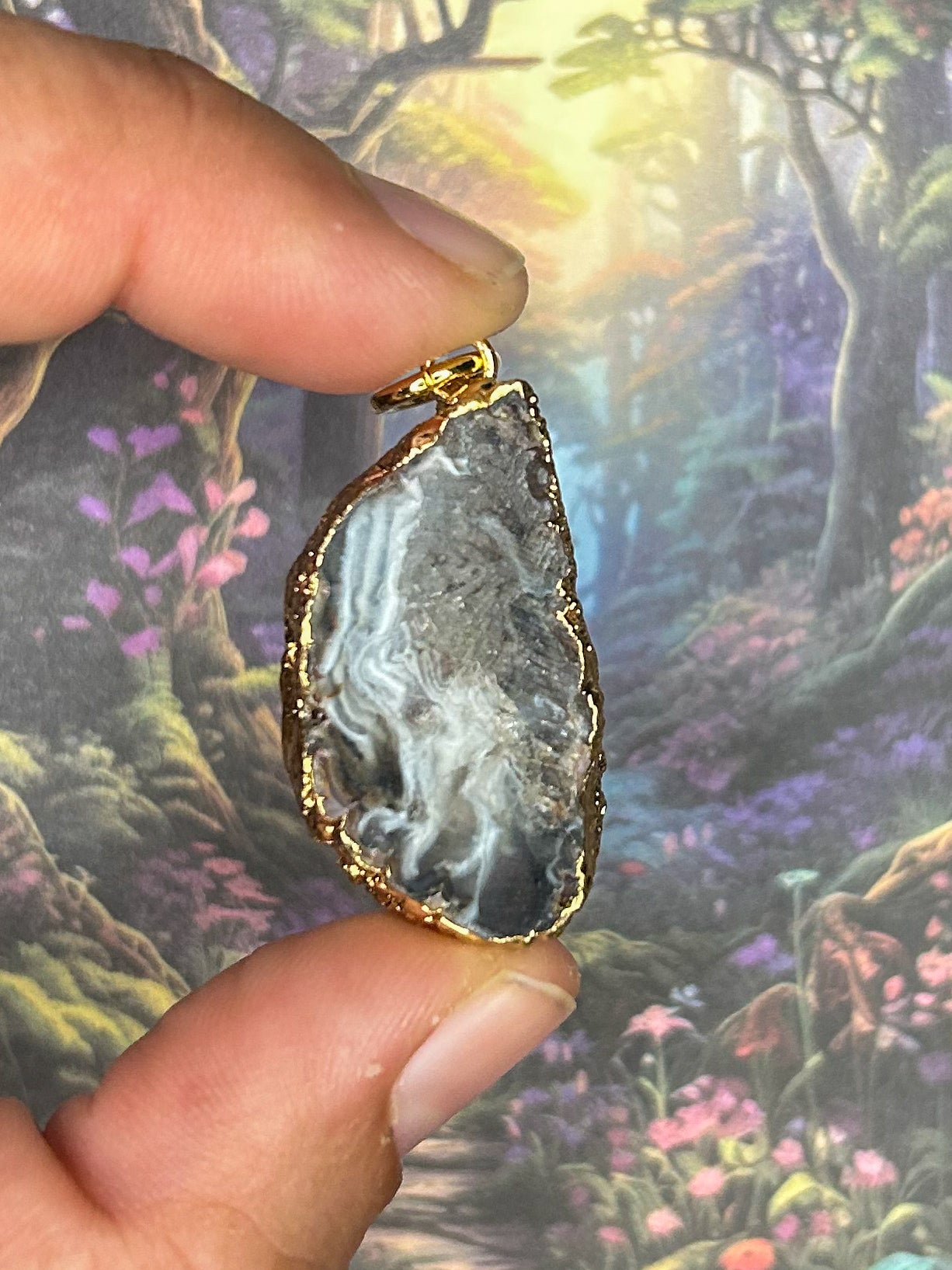 Agate Geode Pendant AG44