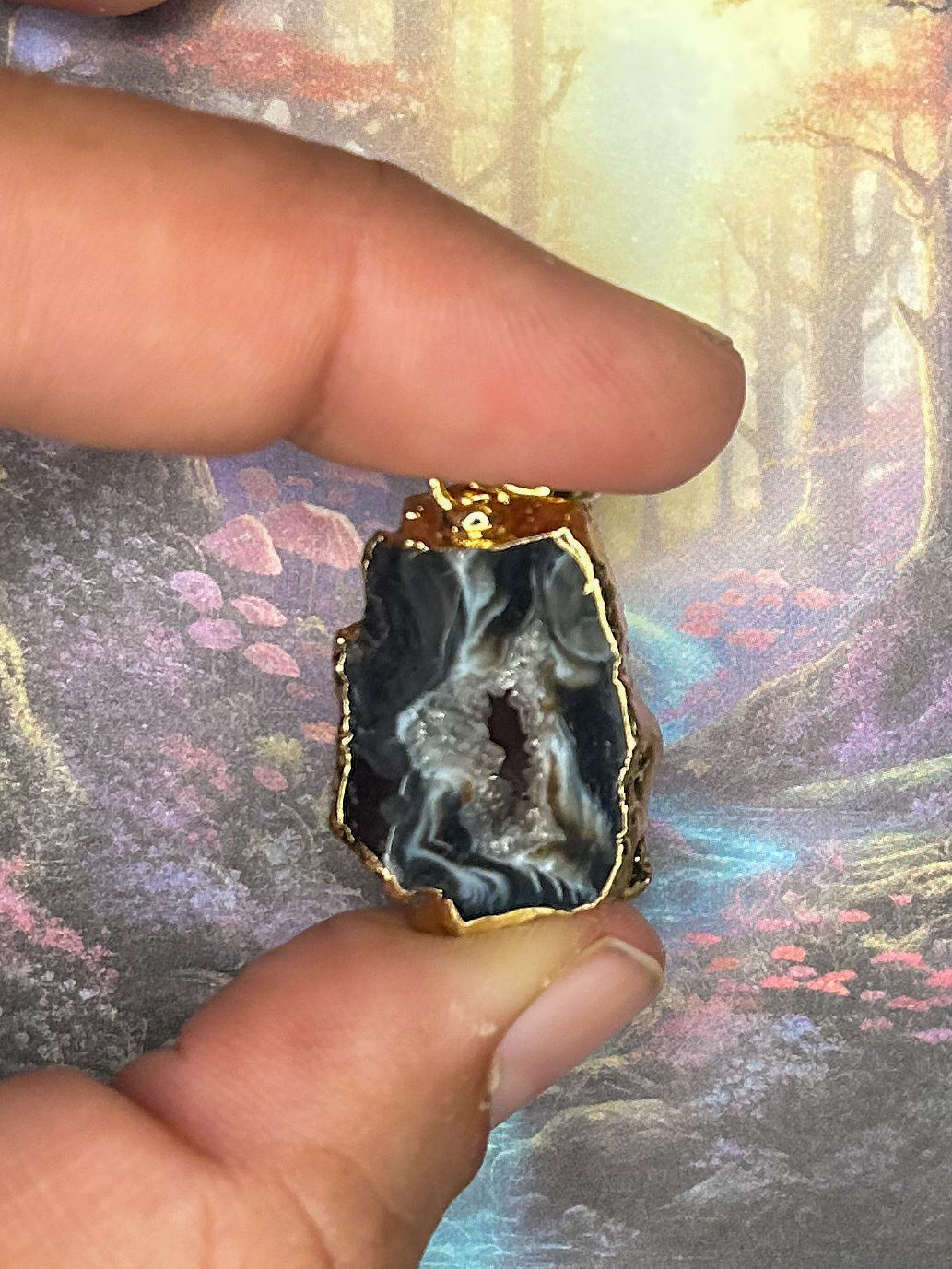 Agate Geode Pendant AG47