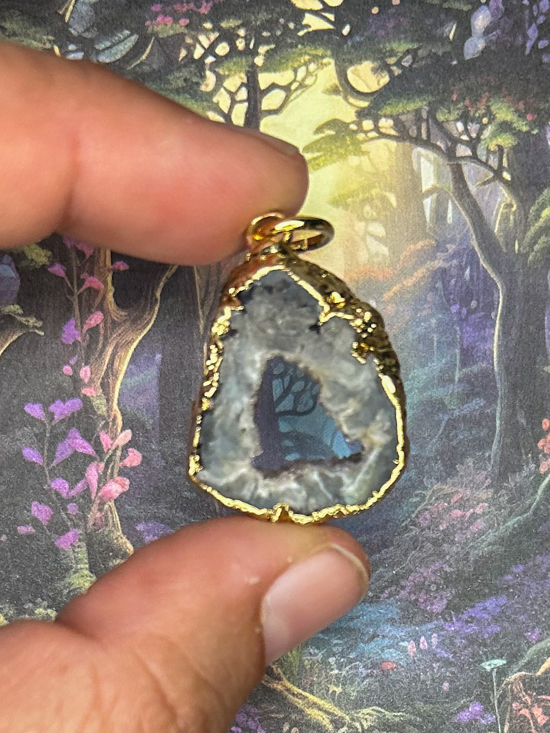 Agate Geode Pendant AG43
