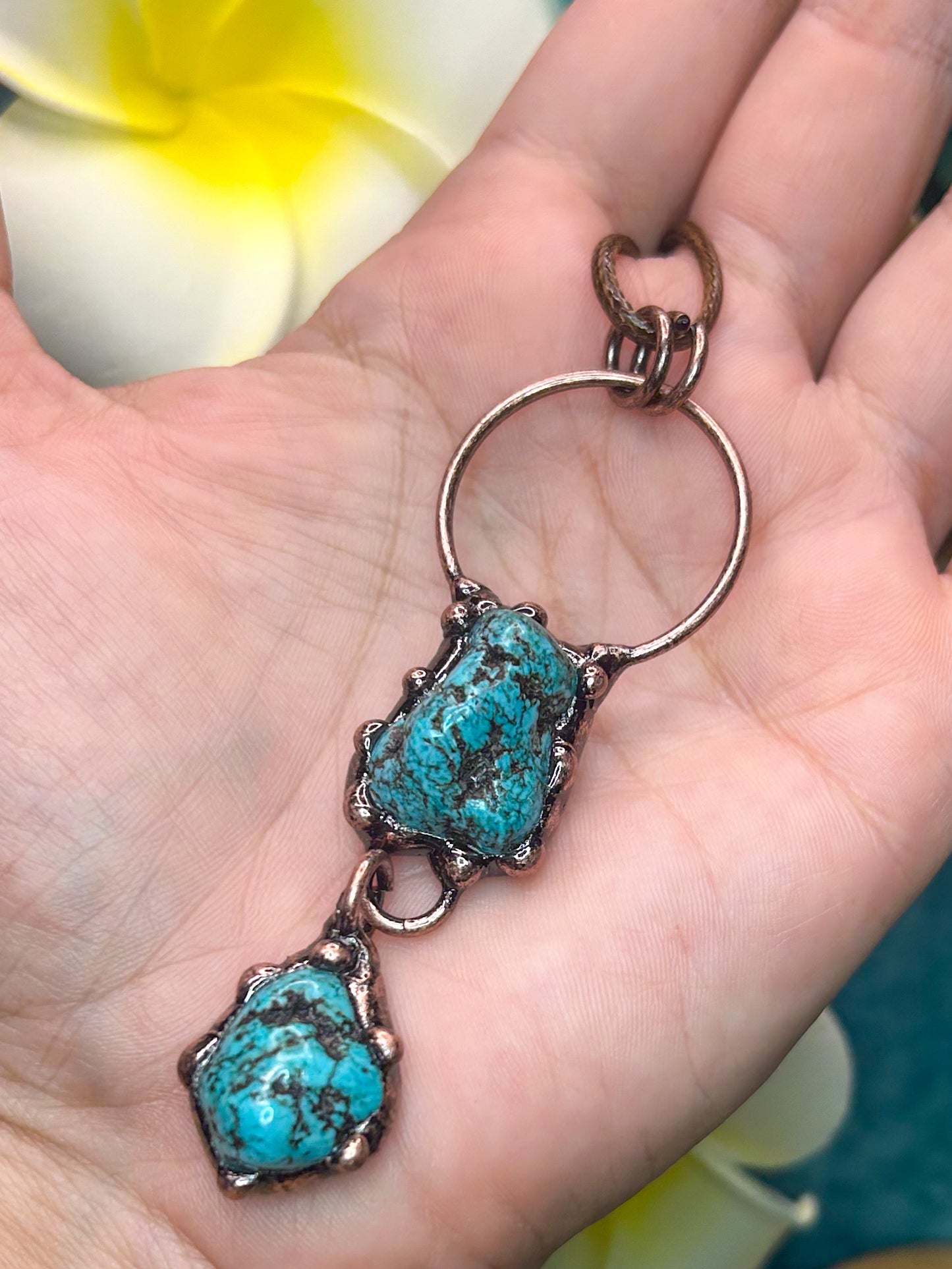 Turquoise Howlite Pendant TH05