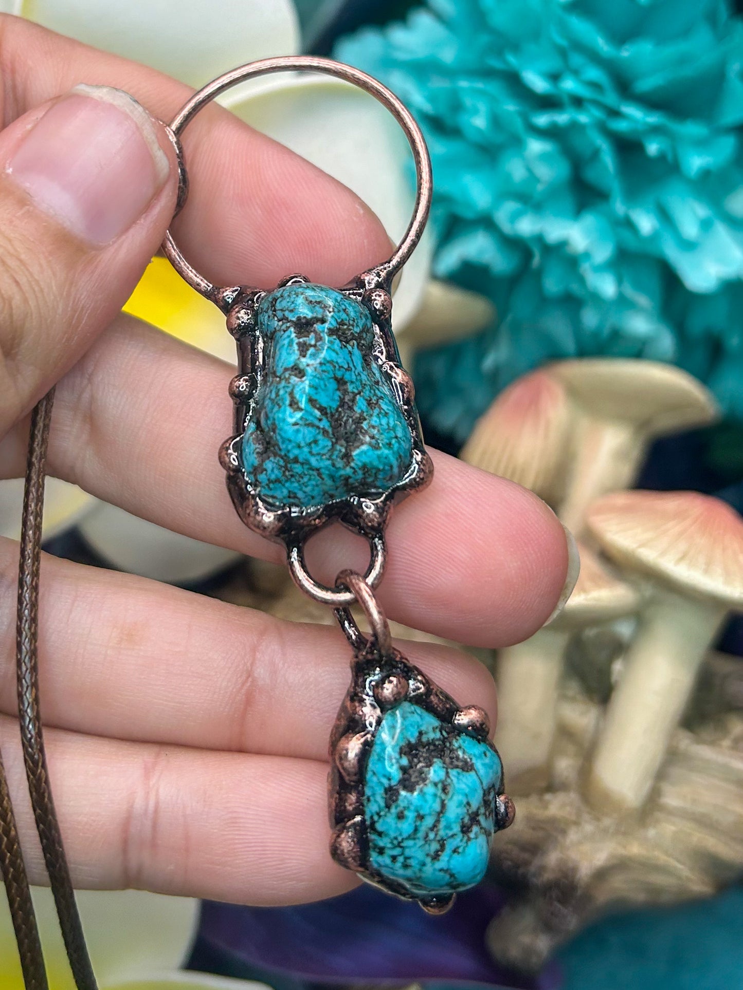 Turquoise Howlite Pendant TH05