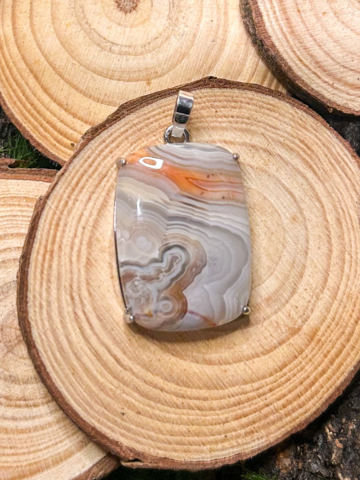 Crazy Lace Agate Pendant CL03