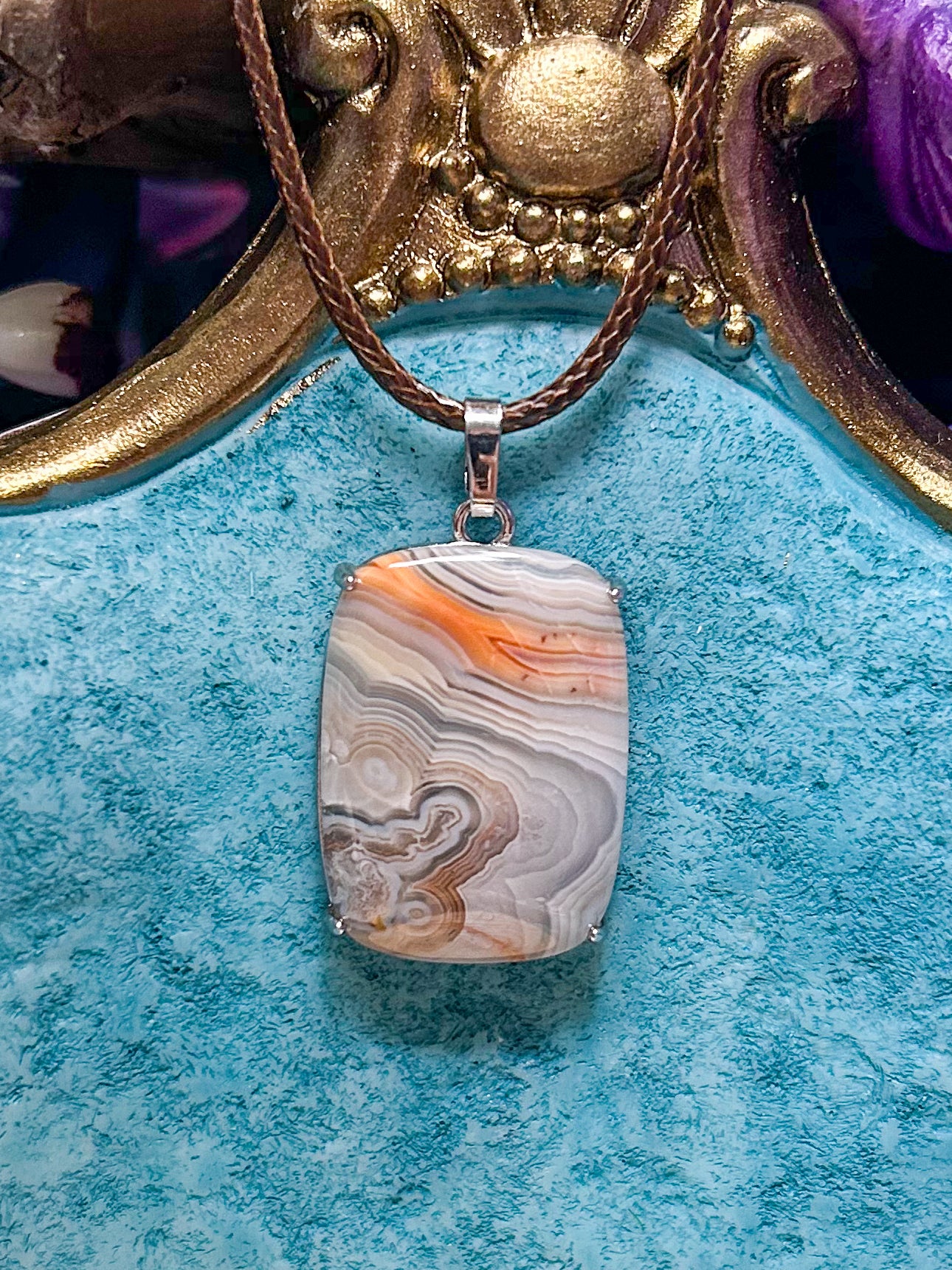 Crazy Lace Agate Pendant CL03