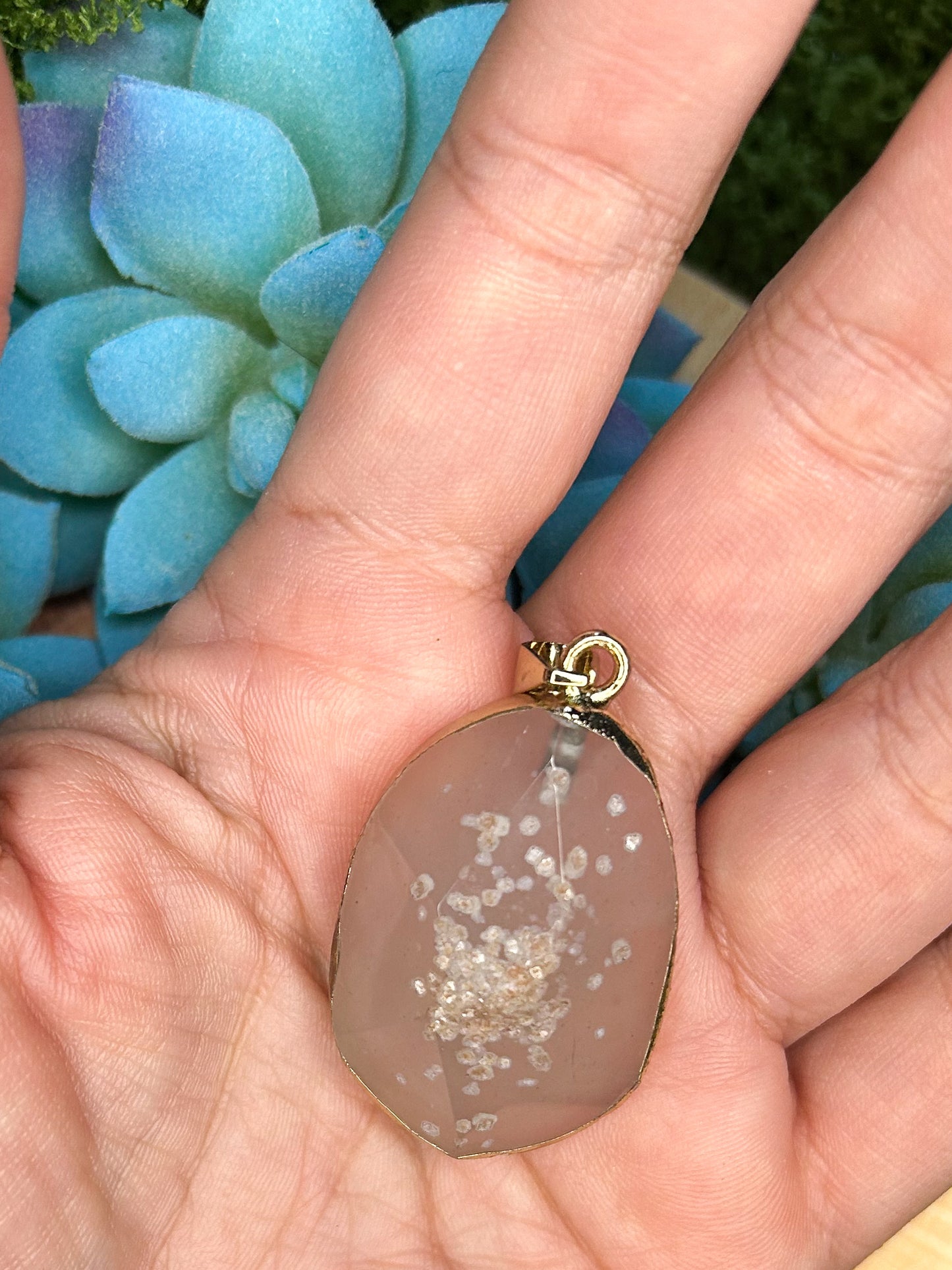 Cherry Blossom Agate Pendant CB15