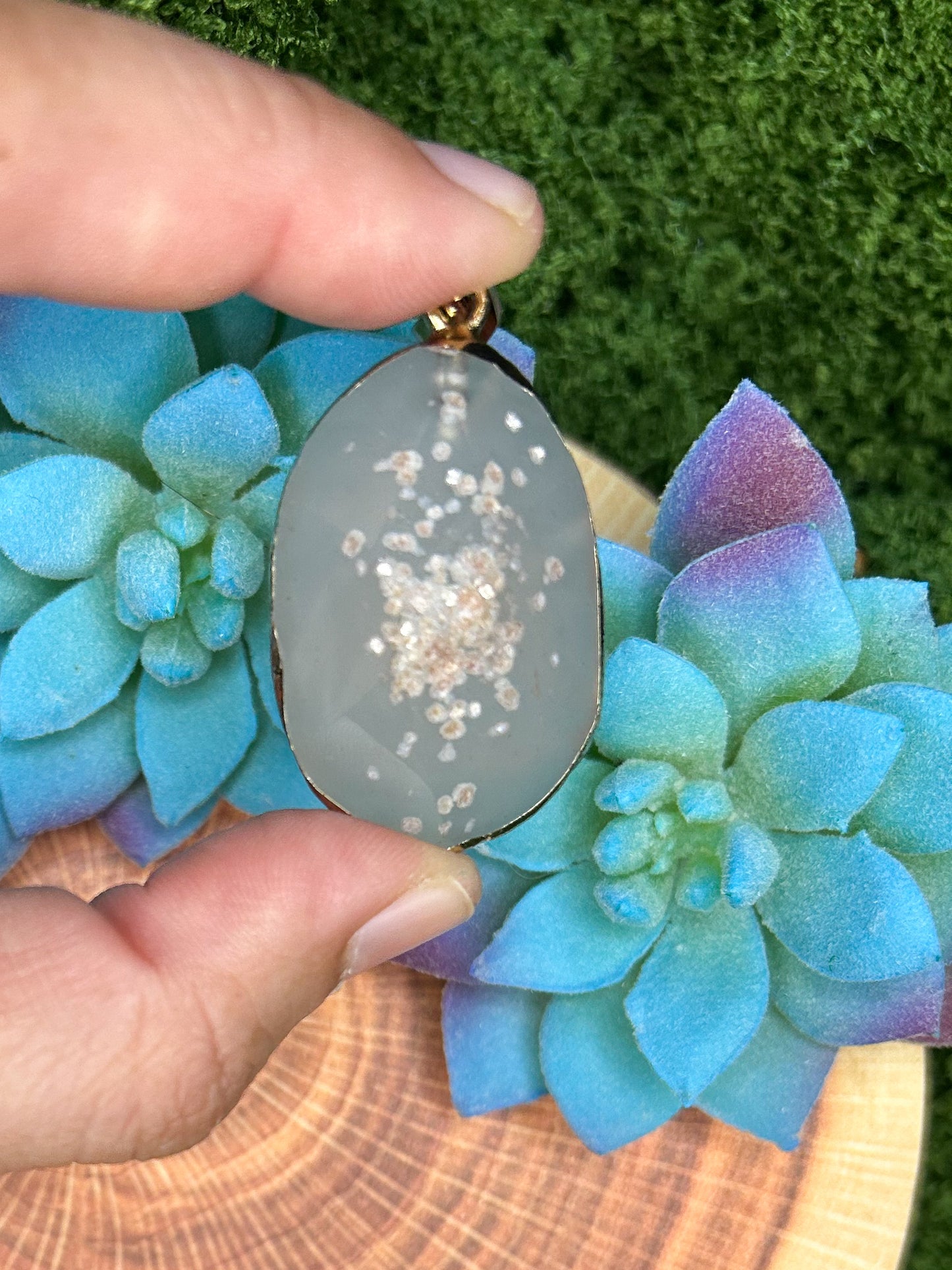 Cherry Blossom Agate Pendant CB15
