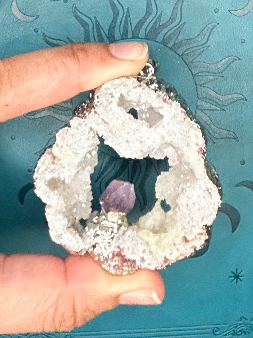 Agate Druzy Pendant DZ09