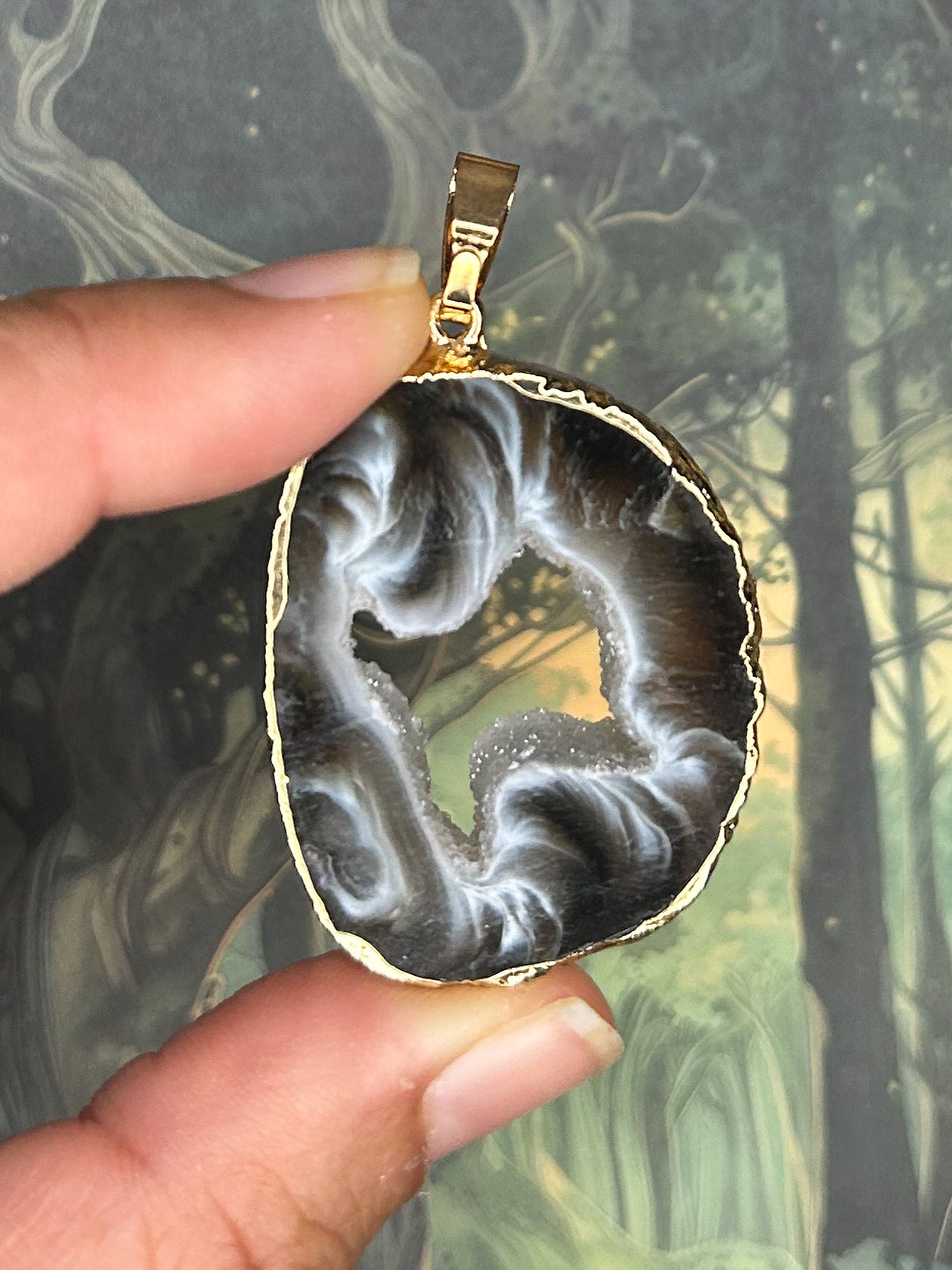 Agate Geode Pendant AG54
