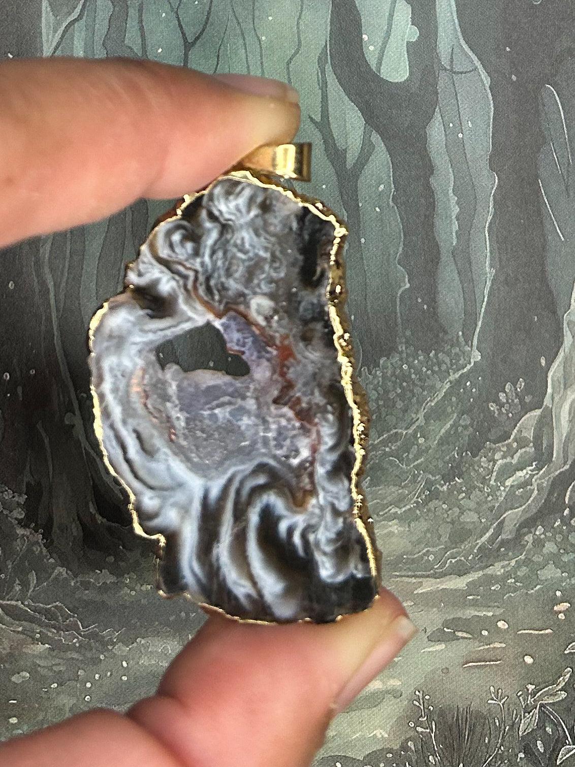 Agate Geode Pendant AG55