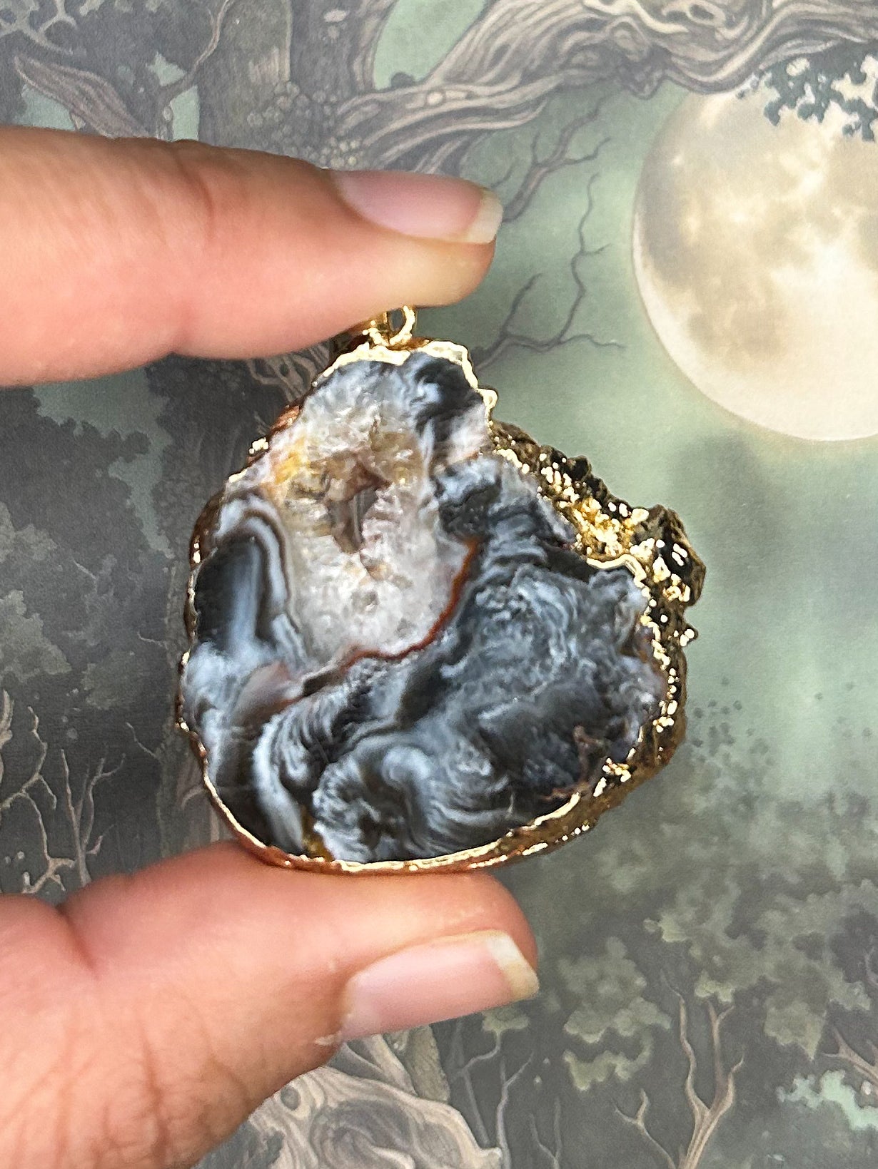 Agate Geode Pendant AG58