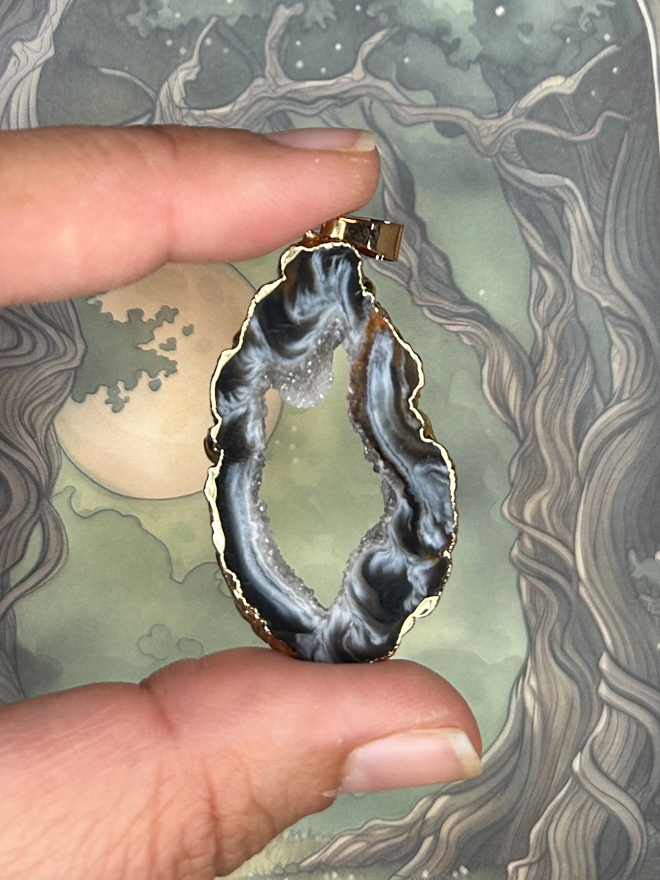 Agate Geode Pendant AG49