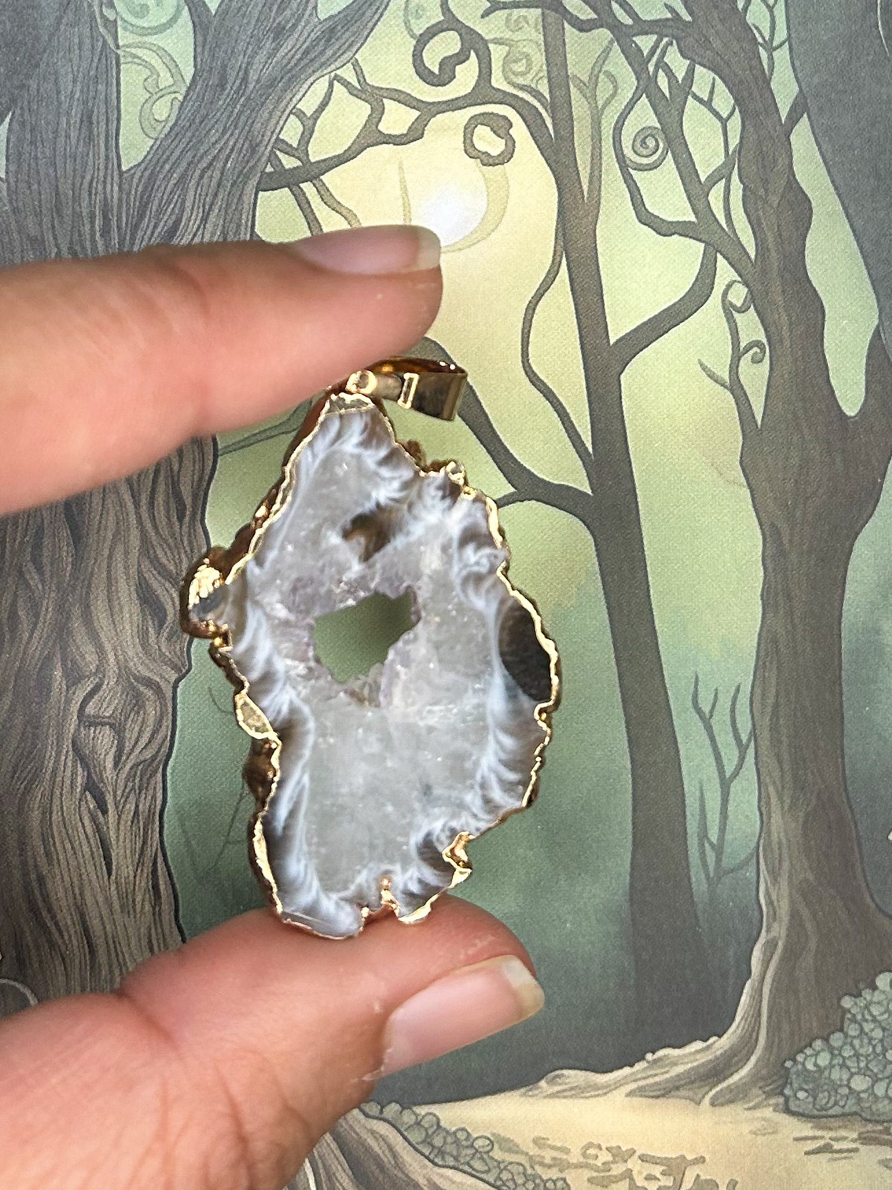 Agate Geode Pendant AG61