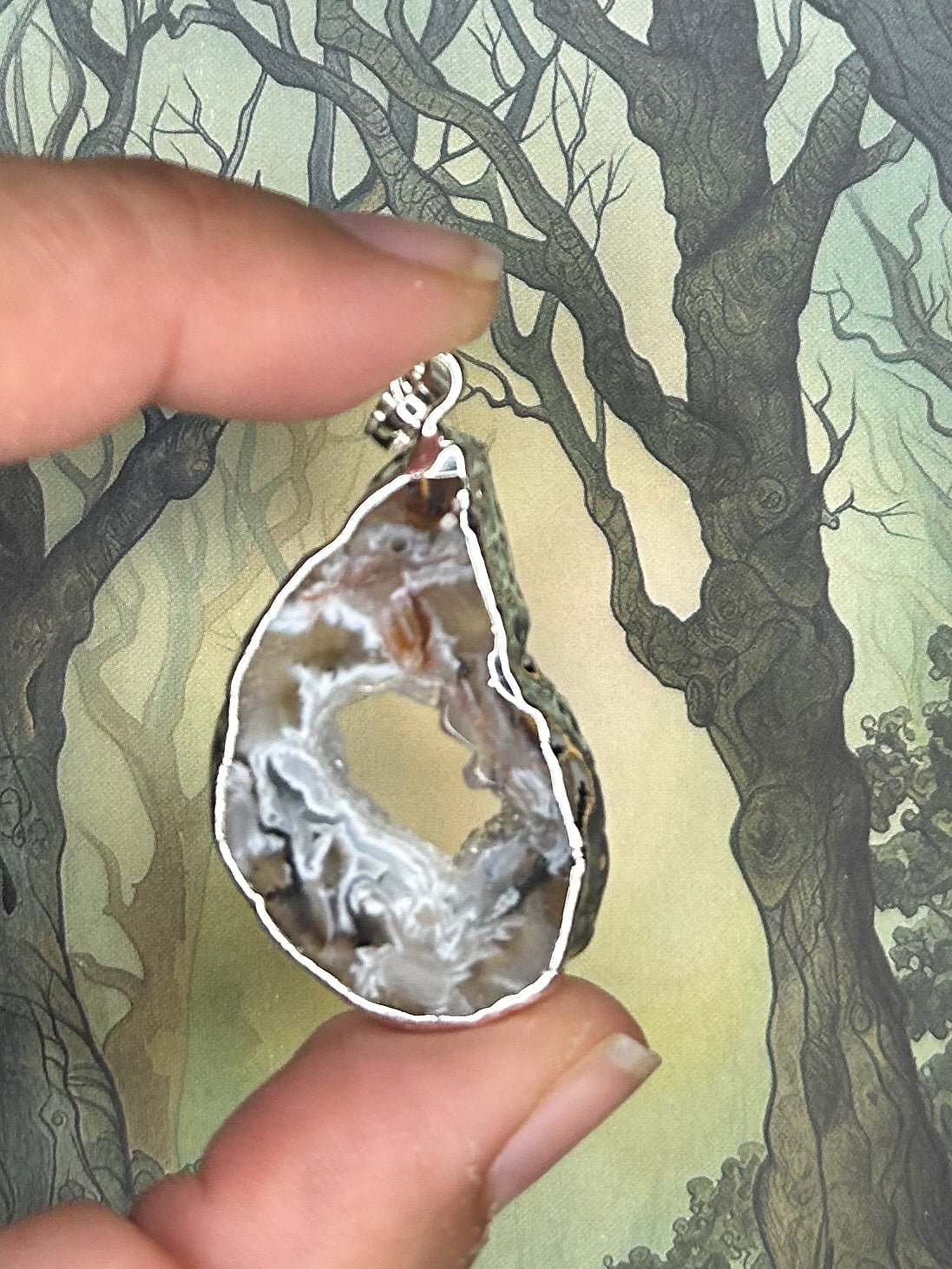 Agate Geode Pendant AG37
