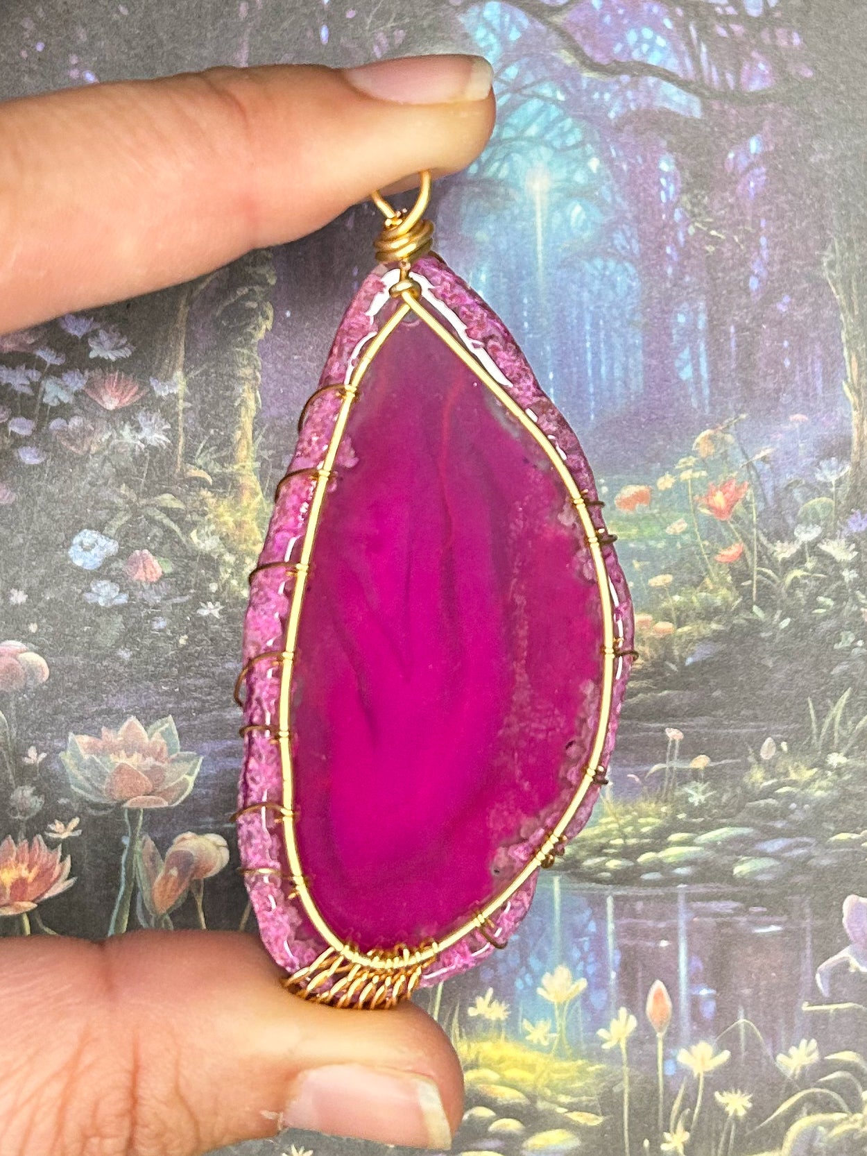 Agate Slice Pendant AS81
