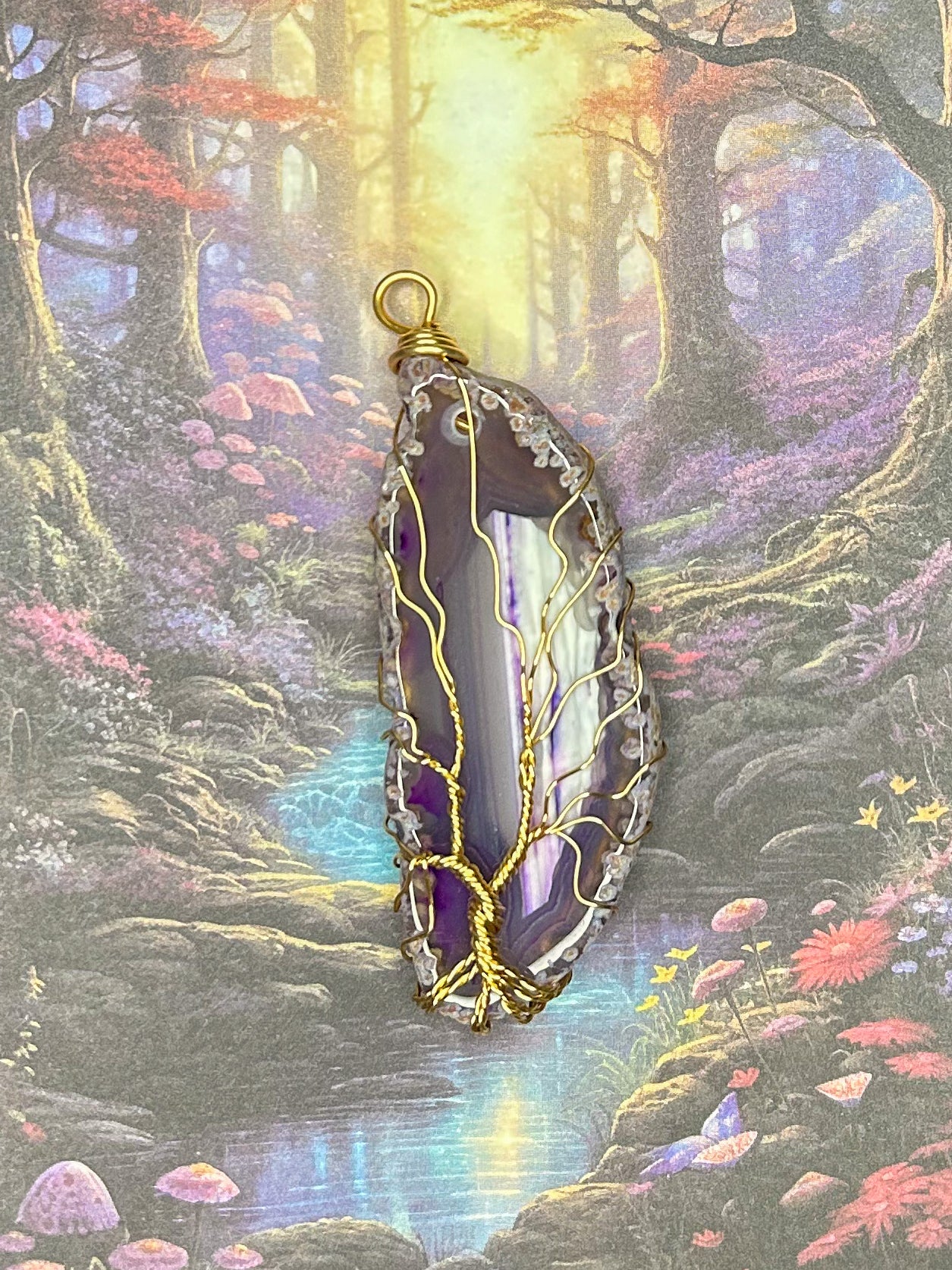 Agate Slice Pendant AS84