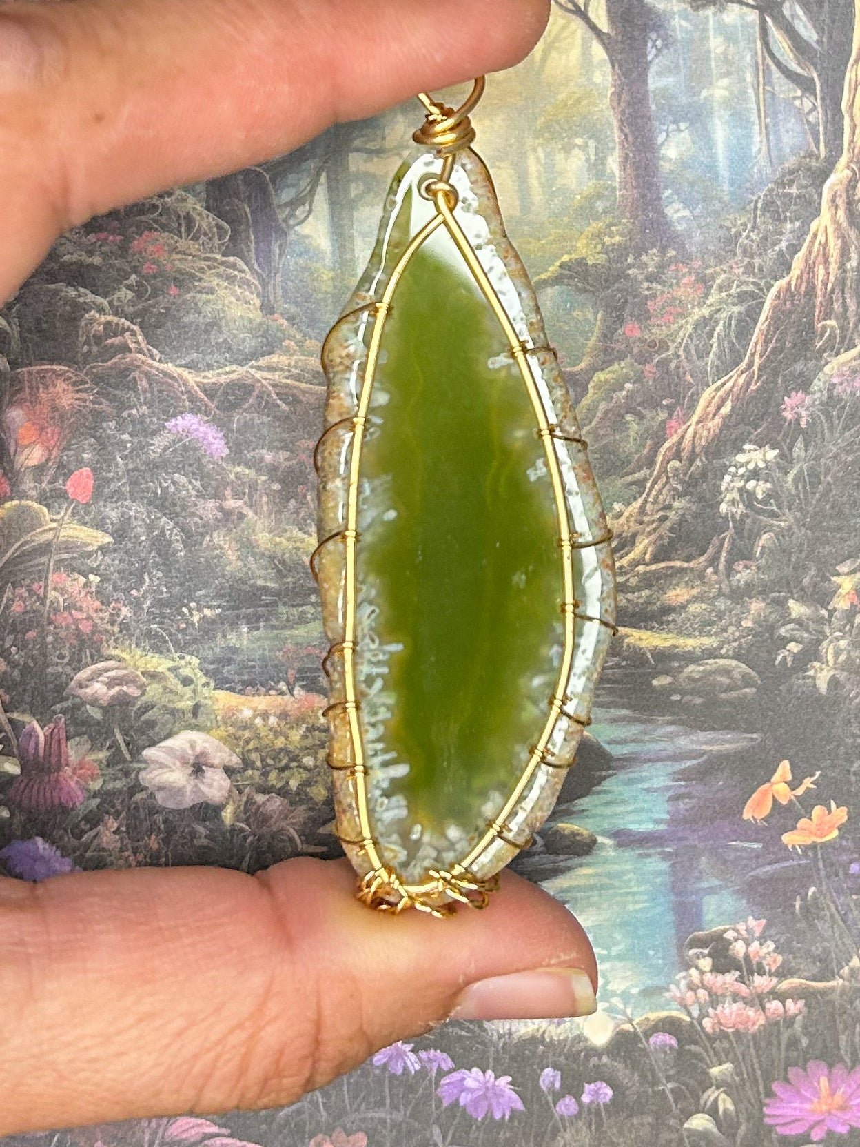 Agate Slice Pendant AS80