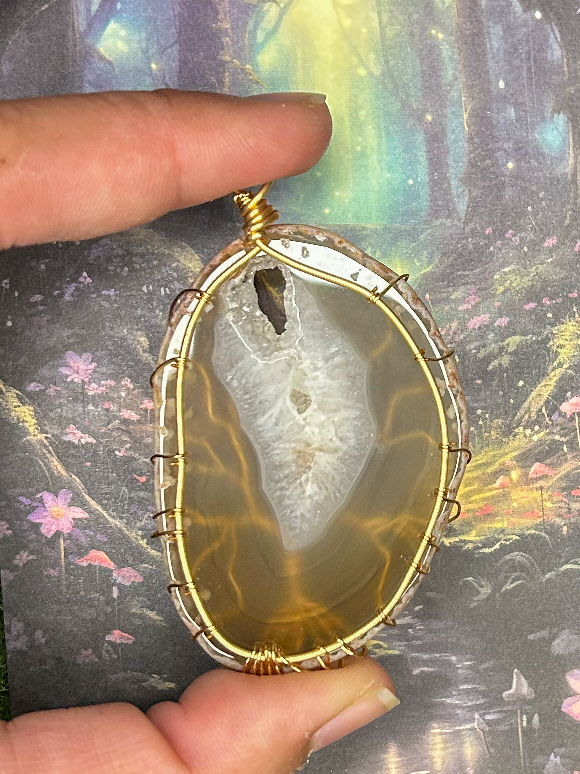 Agate Slice Pendant AS79