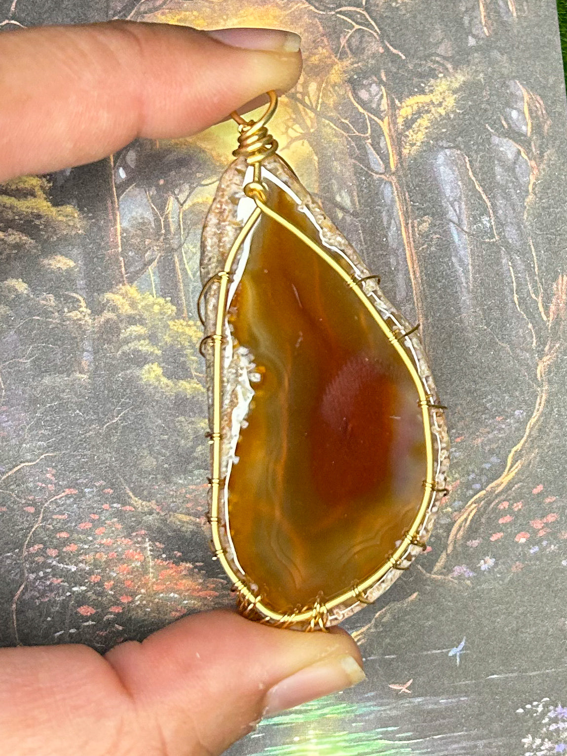Agate Slice Pendant AS78