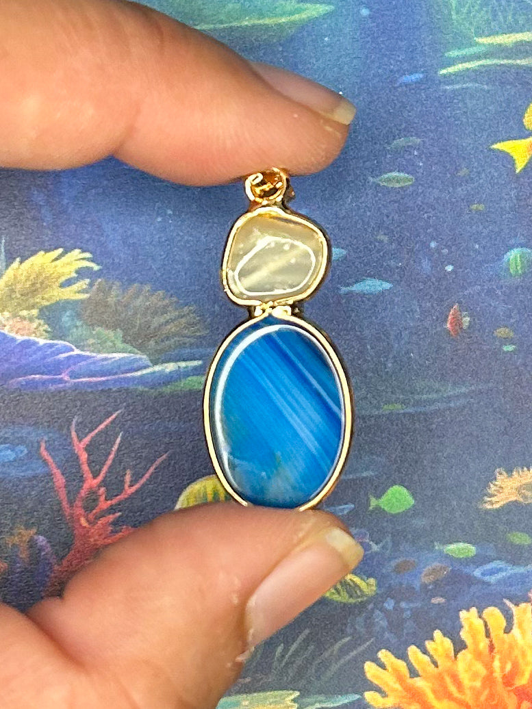 Agate Slice Pendant AS72