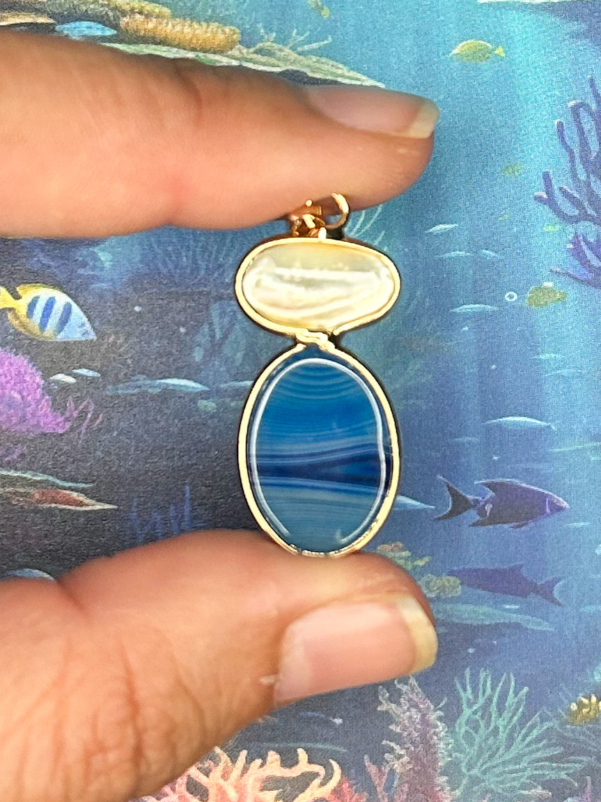 Agate Slice Pendant AS70