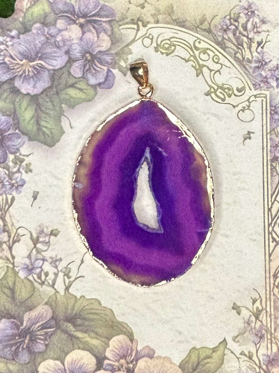Agate Slice Pendant AS08
