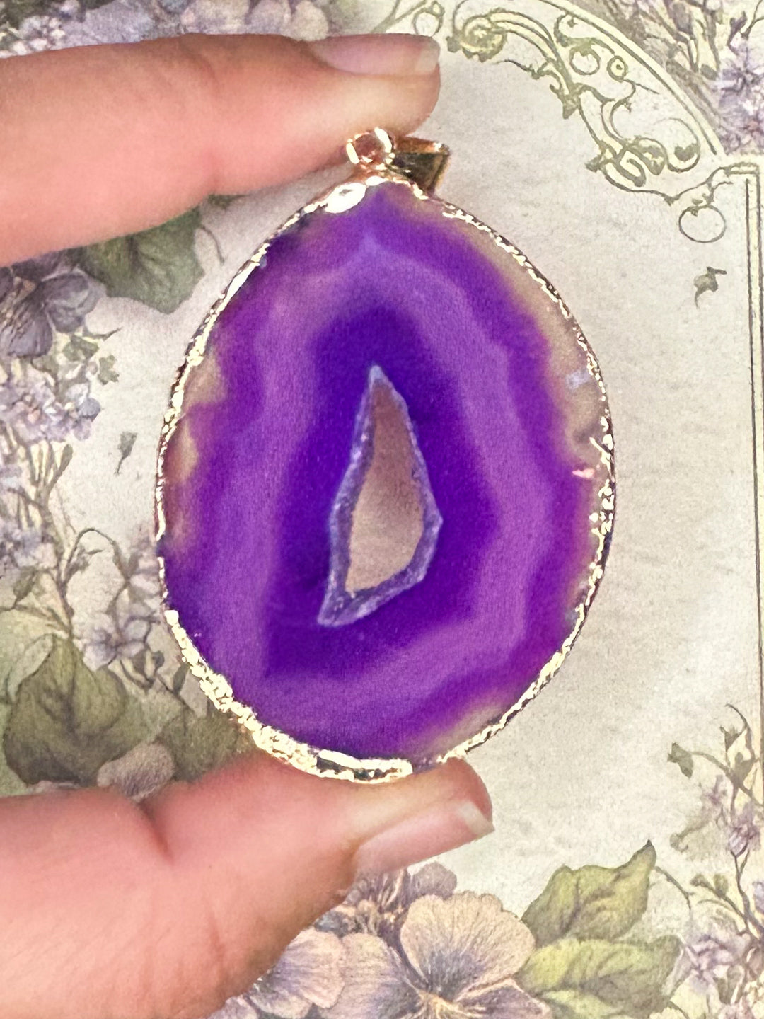 Agate Slice Pendant AS08