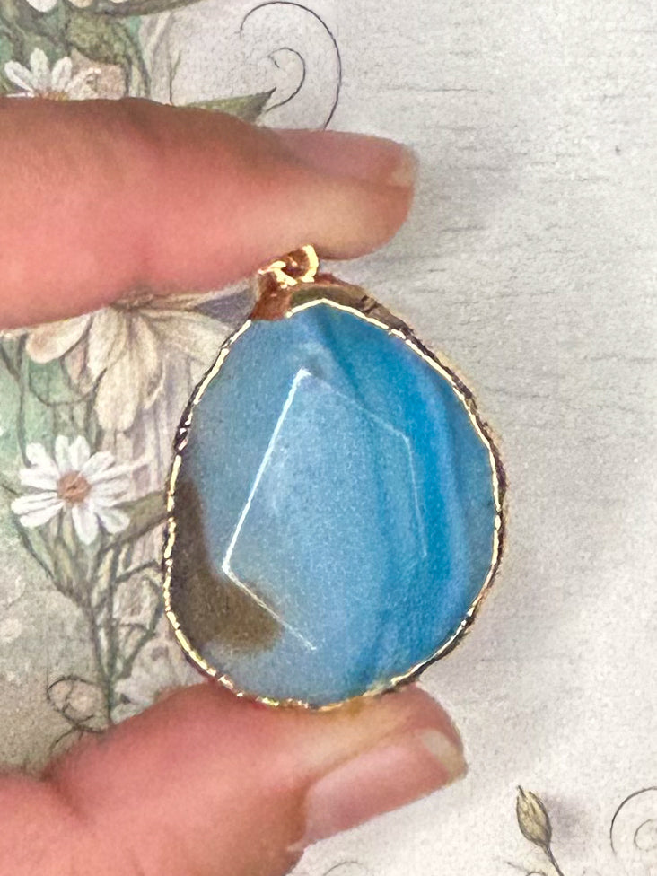 Agate Slice Pendant AS32
