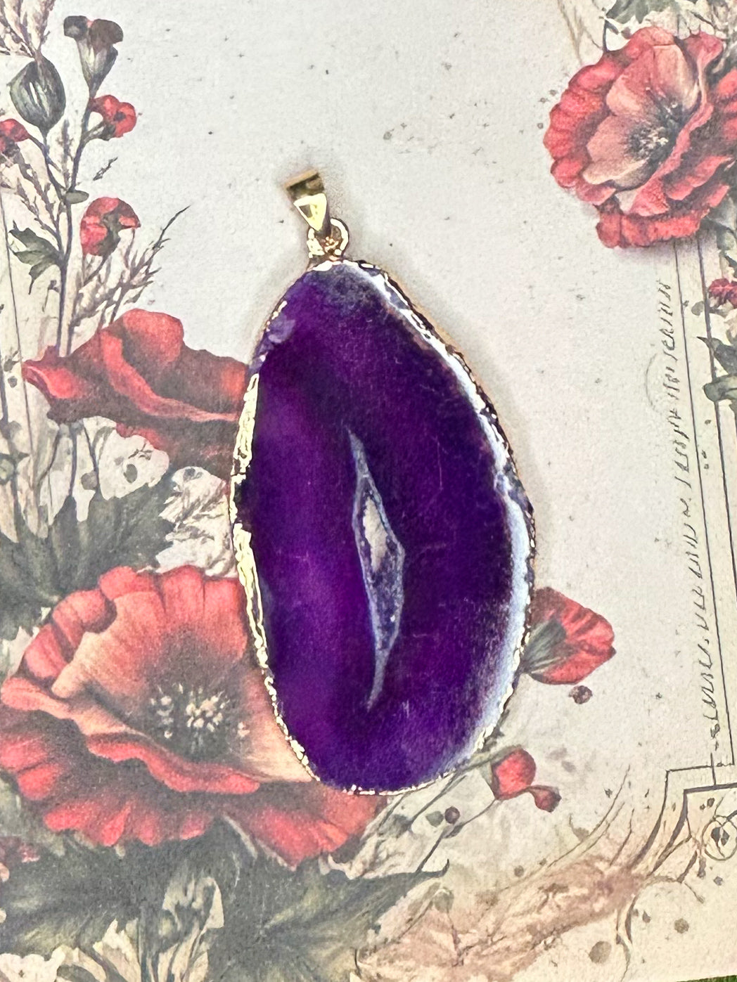 Agate Slice Pendant AS11