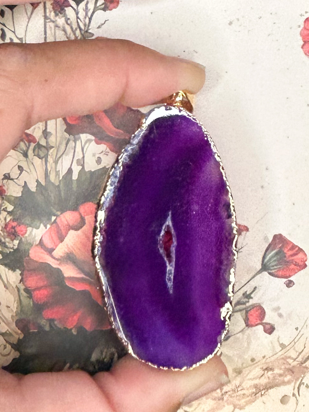 Agate Slice Pendant AS11