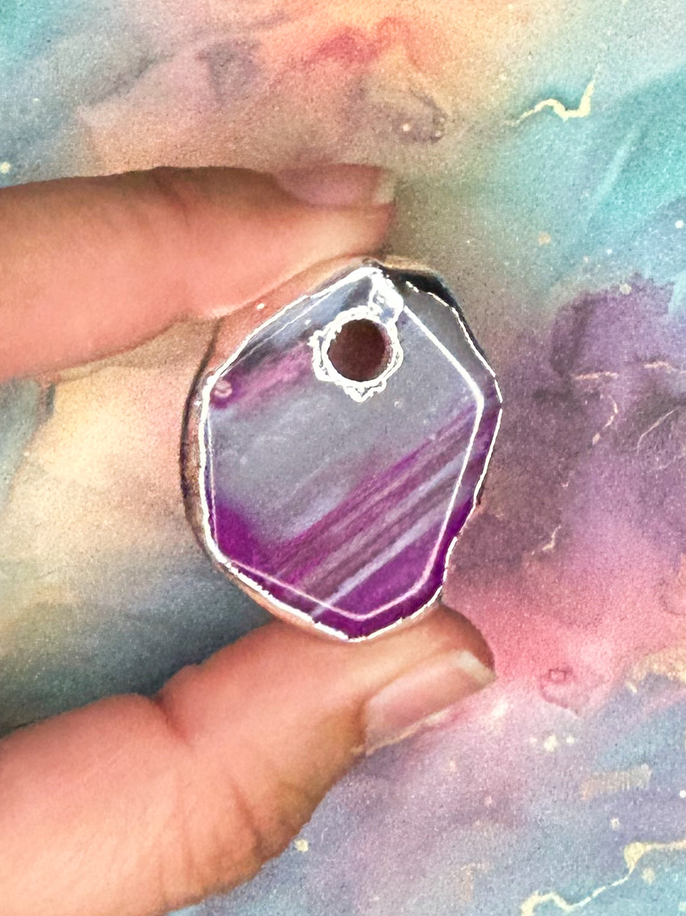 Agate Slice Pendant AS38