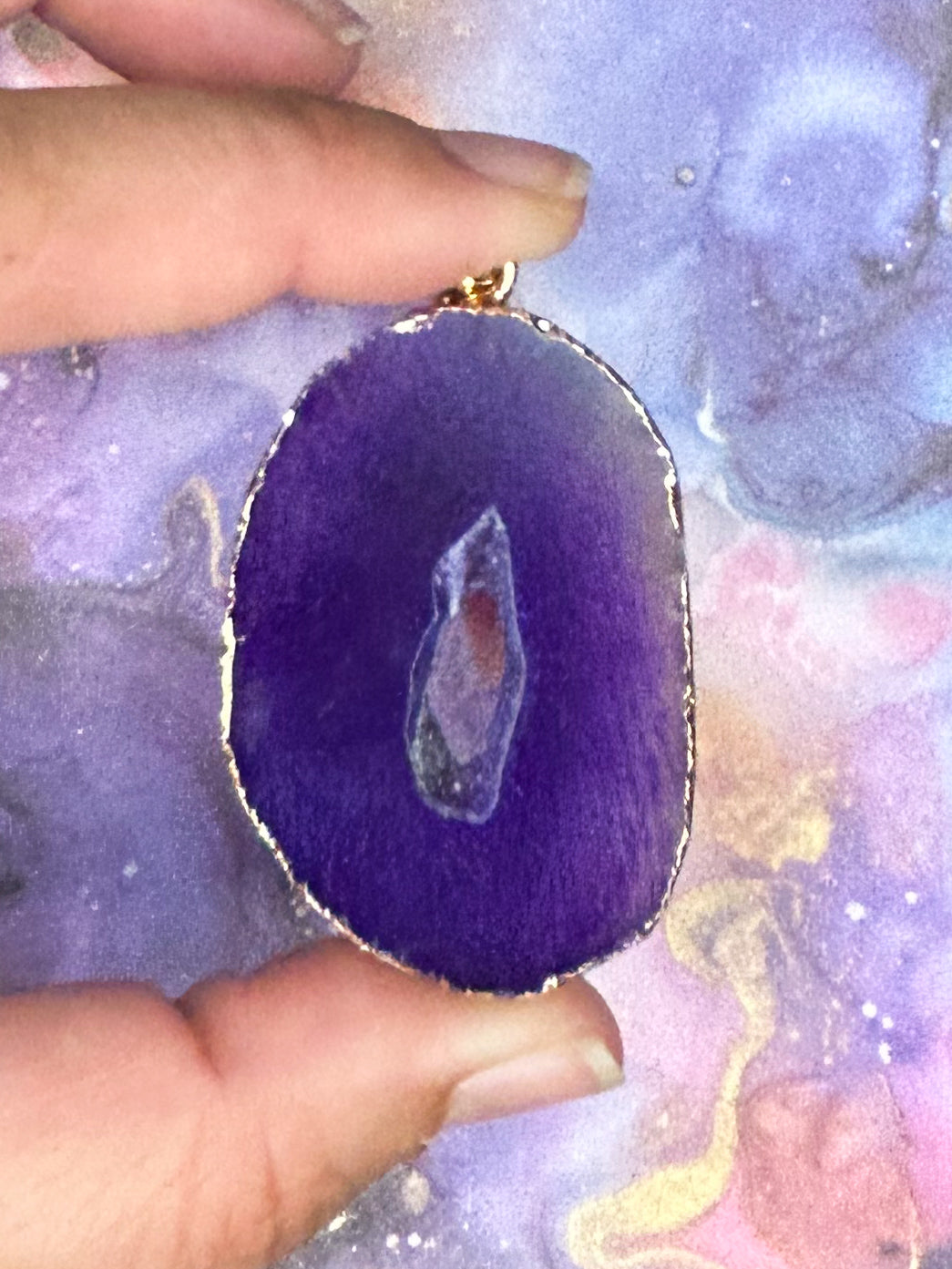 Agate Slice Pendant AS09