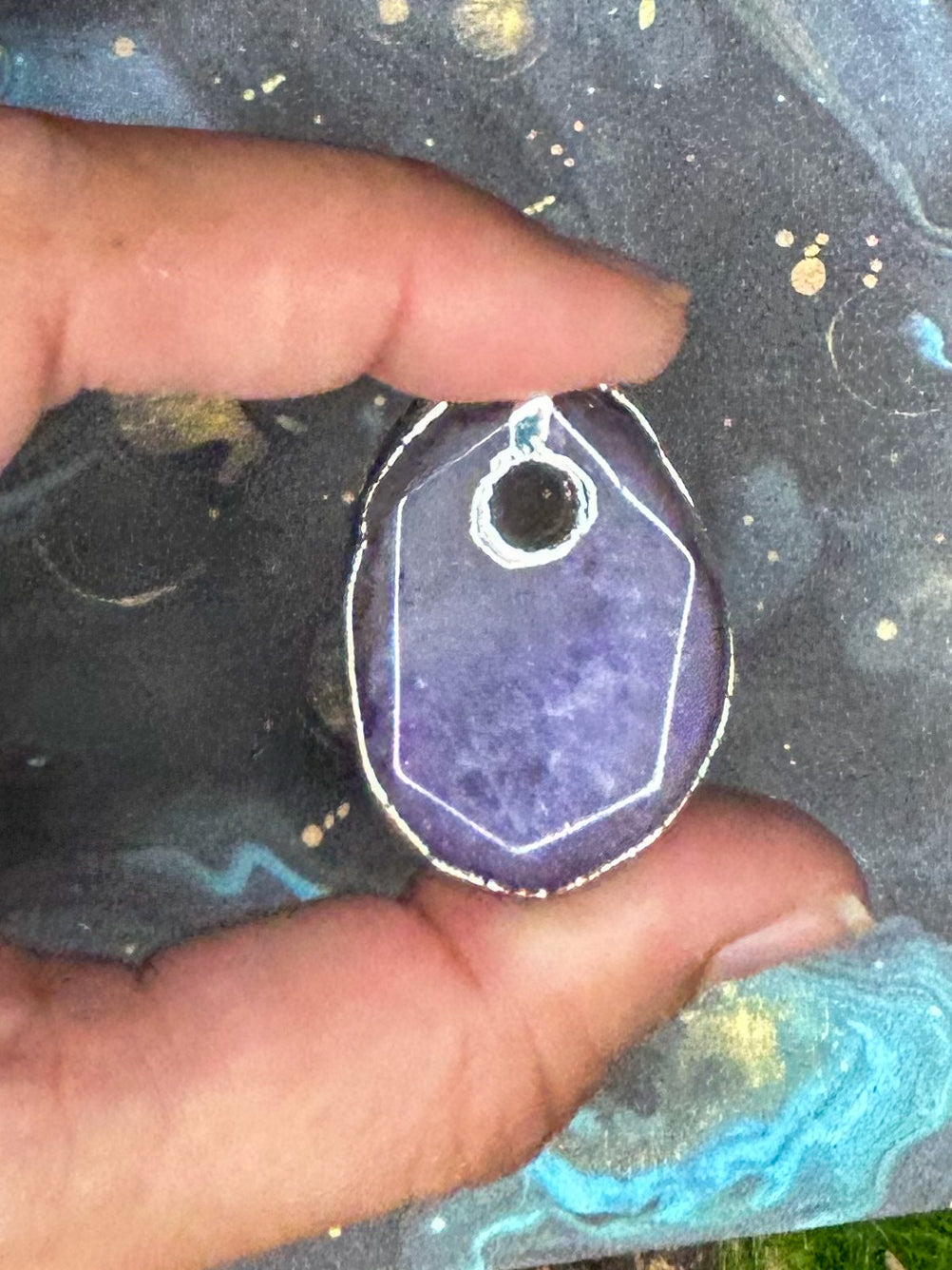 Agate Slice Pendant AS33