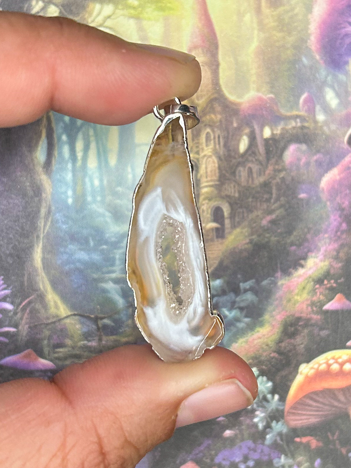 Agate Geode Pendant AG34