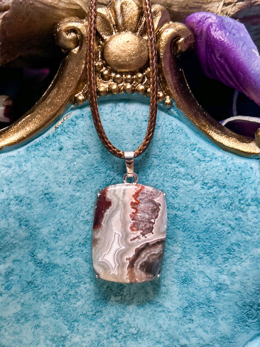 Crazy Lace Agate Pendant CL01