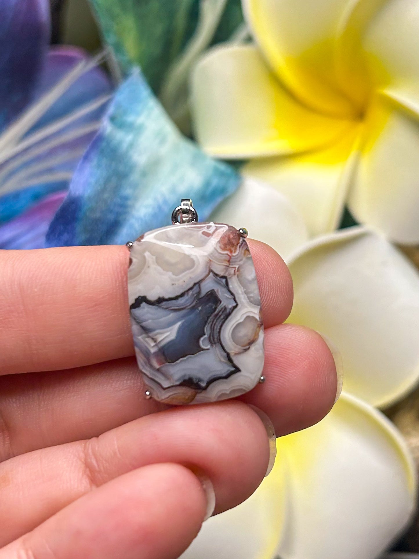 Crazy Lace Agate Pendant CL04