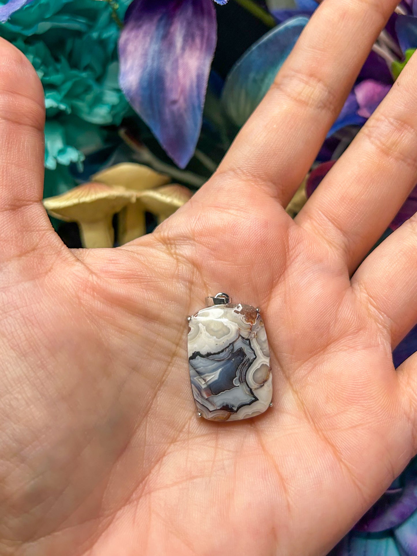 Crazy Lace Agate Pendant CL04