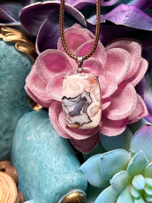 Crazy Lace Agate Pendant CL04