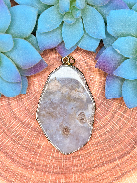 Cherry Blossom Agate Pendant CB01