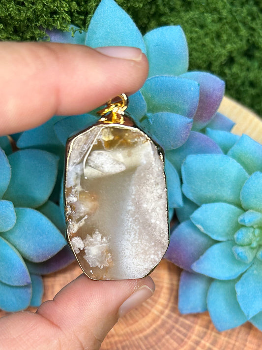 Cherry Blossom Agate Pendant CB02