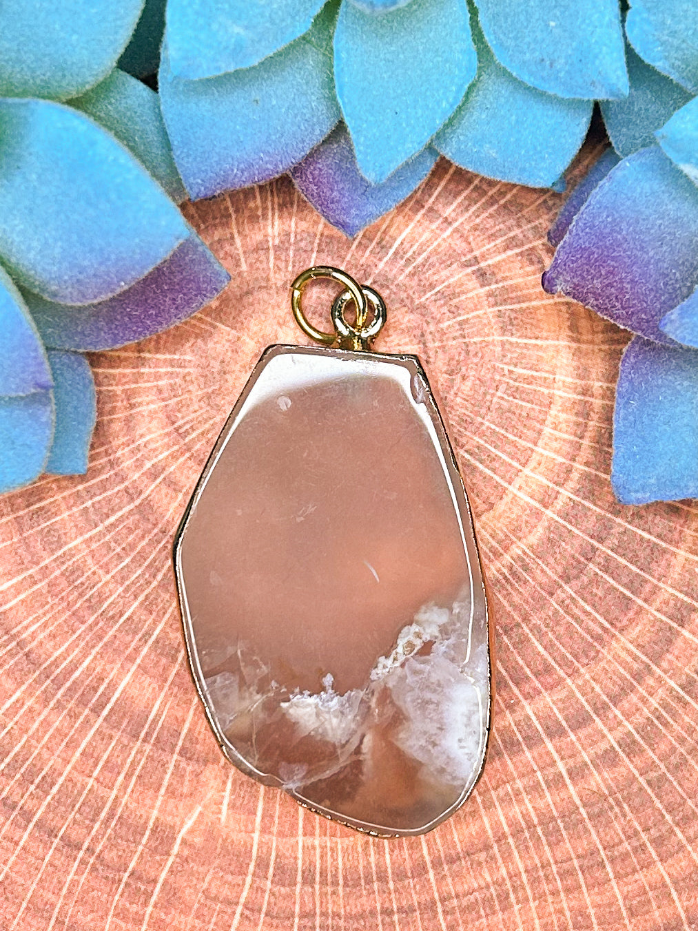 Cherry Blossom Agate Pendant CB04