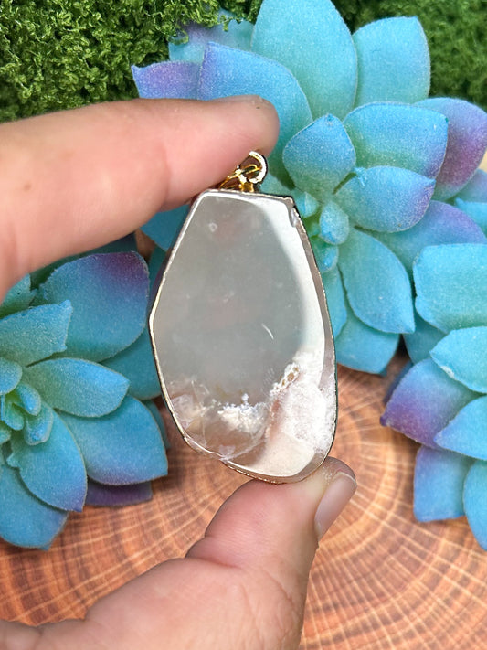 Cherry Blossom Agate Pendant CB04