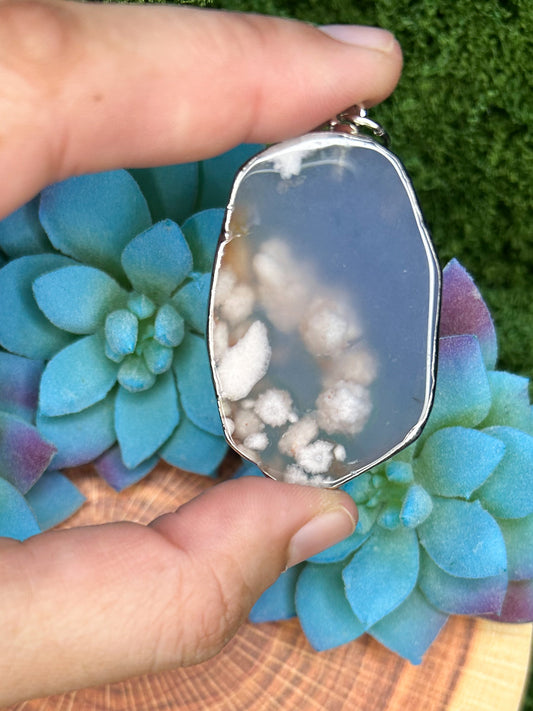 Cherry Blossom Agate Pendant CB06