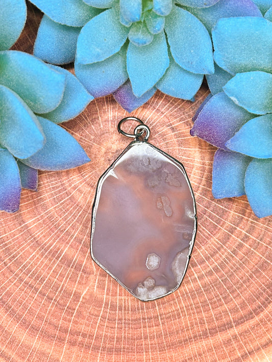 Cherry Blossom Agate Pendant CB07