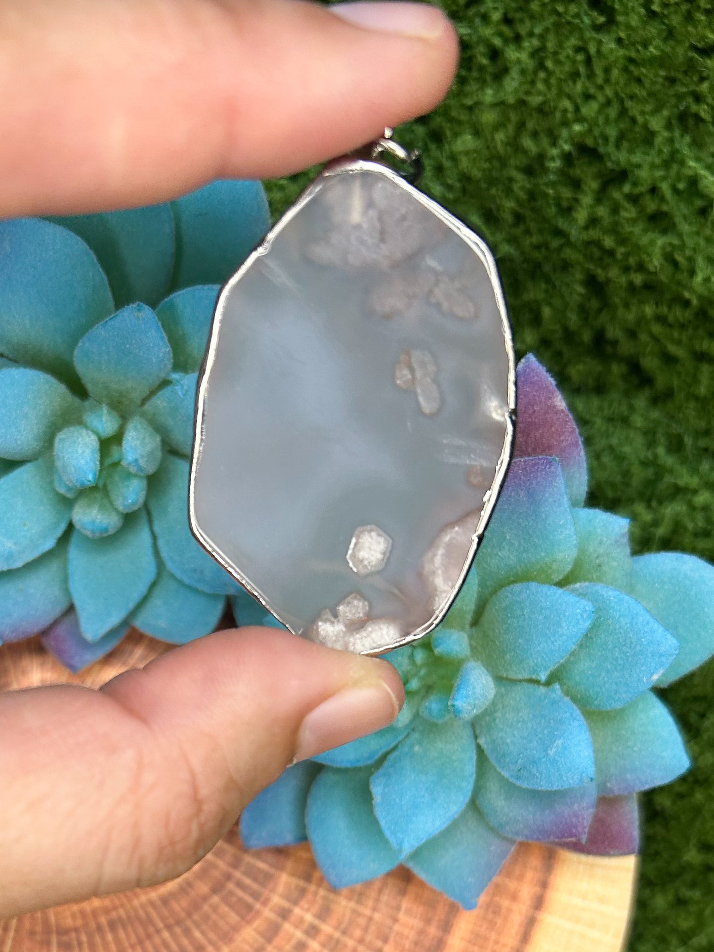 Cherry Blossom Agate Pendant CB07