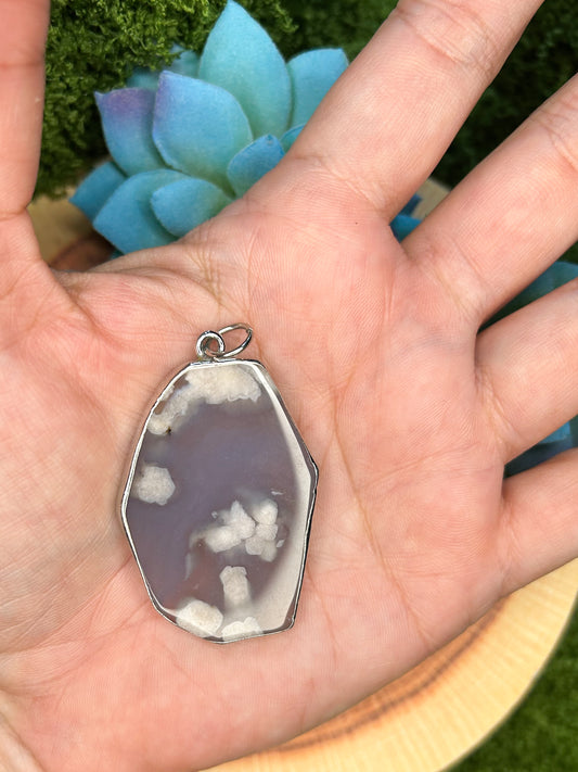 Cherry Blossom Agate Pendant CB09