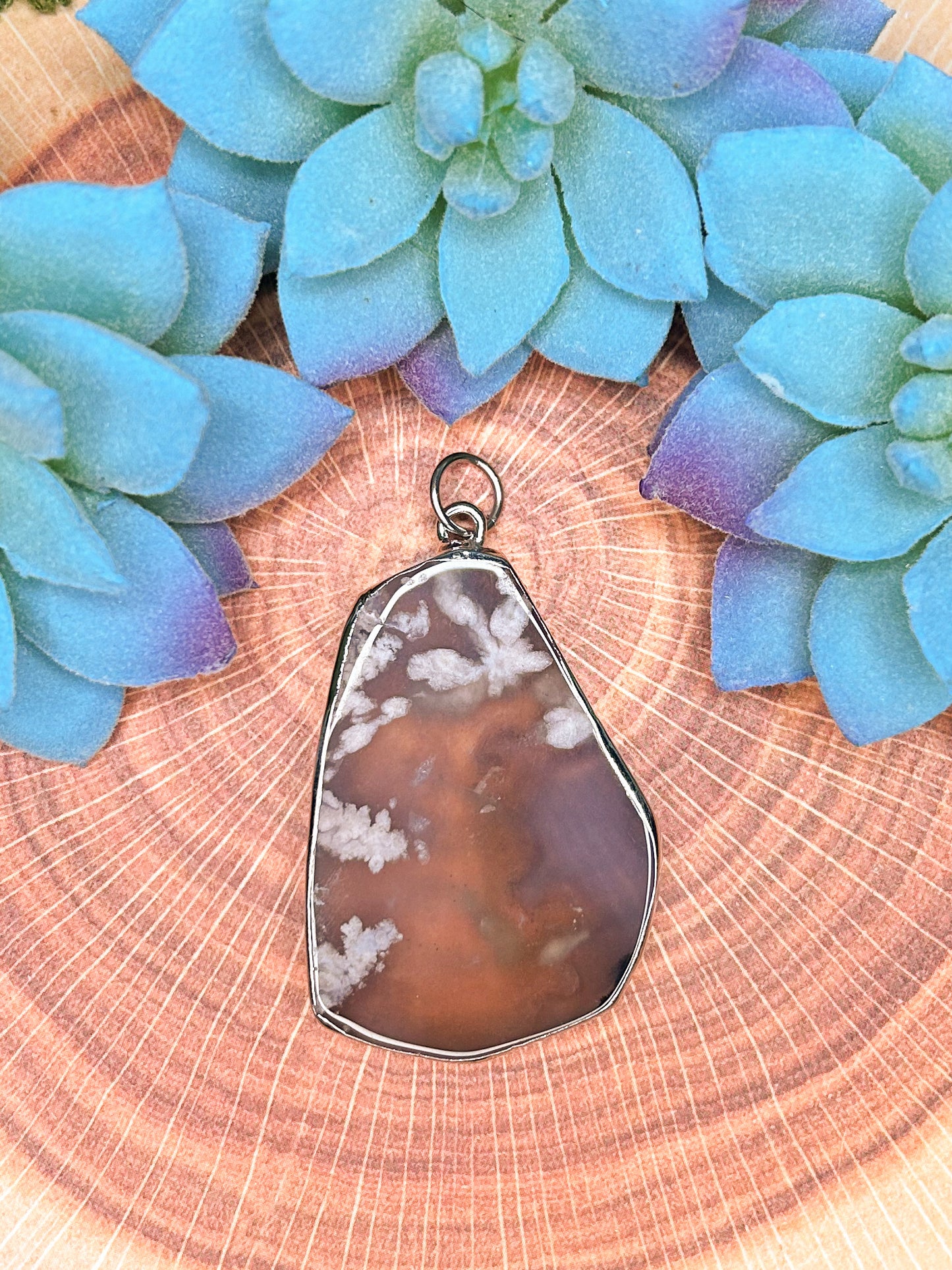 Cherry Blossom Agate Pendant CB10