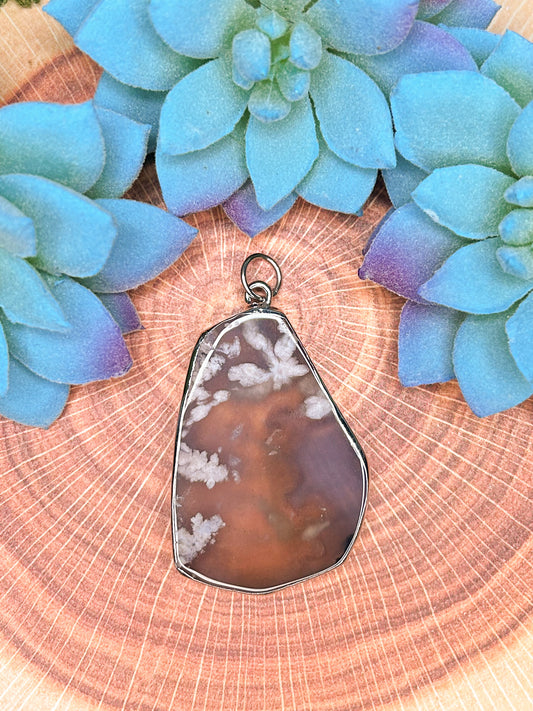 Cherry Blossom Agate Pendant CB10