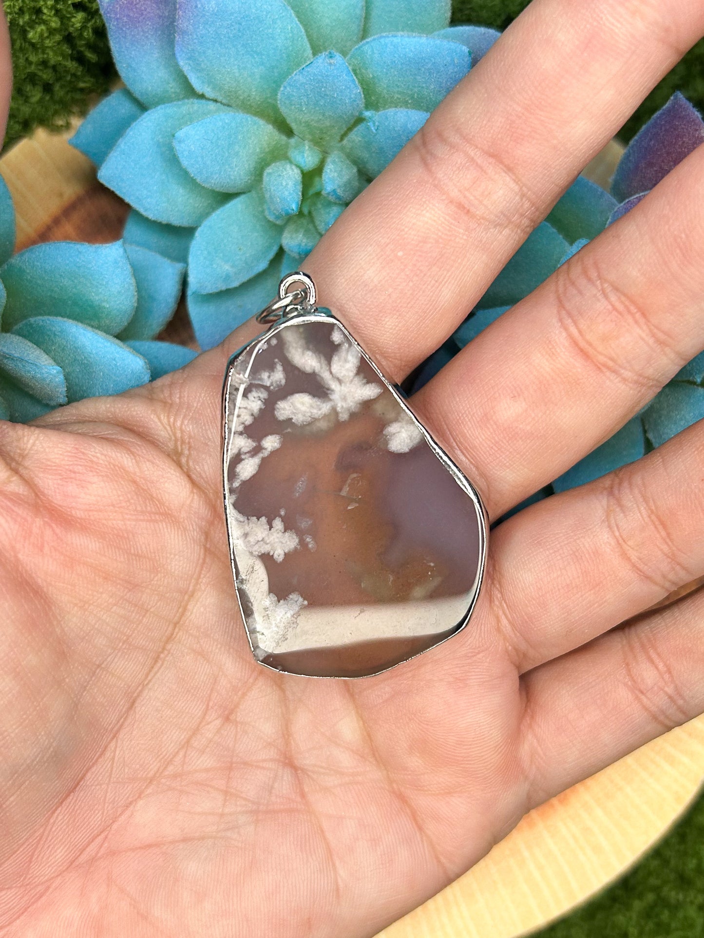 Cherry Blossom Agate Pendant CB10