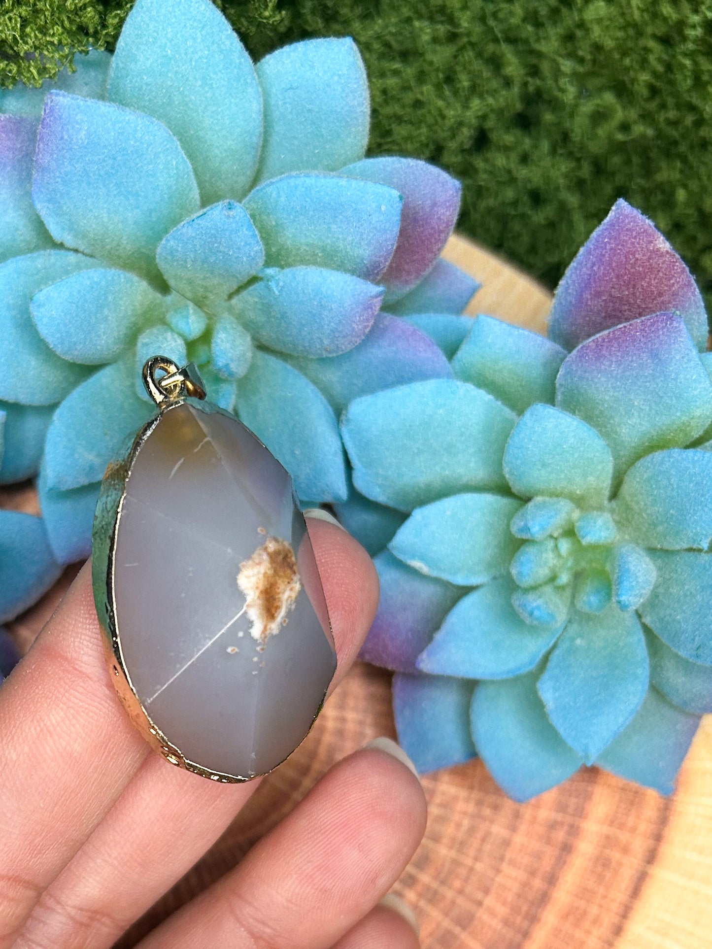 Cherry Blossom Agate Pendant CB17