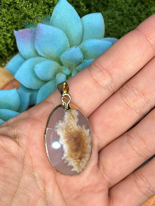 Cherry Blossom Agate Pendant CB18