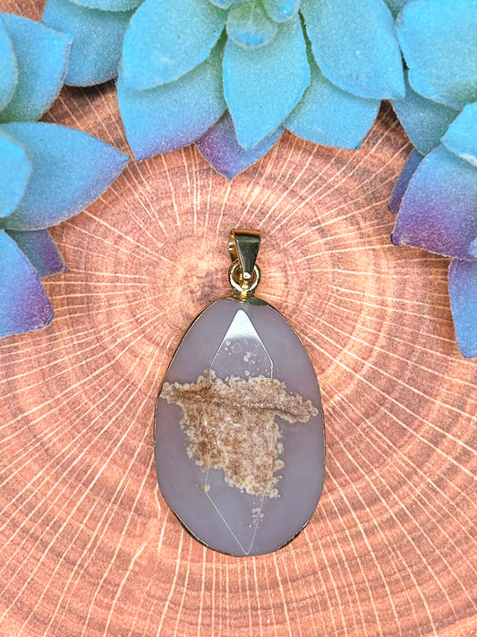 Cherry Blossom Agate Pendant CB20